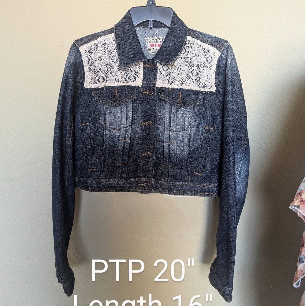 Hot Kiss Large Denim & Lace Jacket